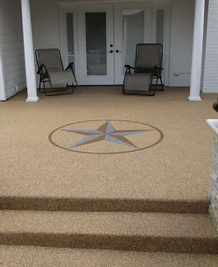 Rubber surfacing, porch, Sarnia